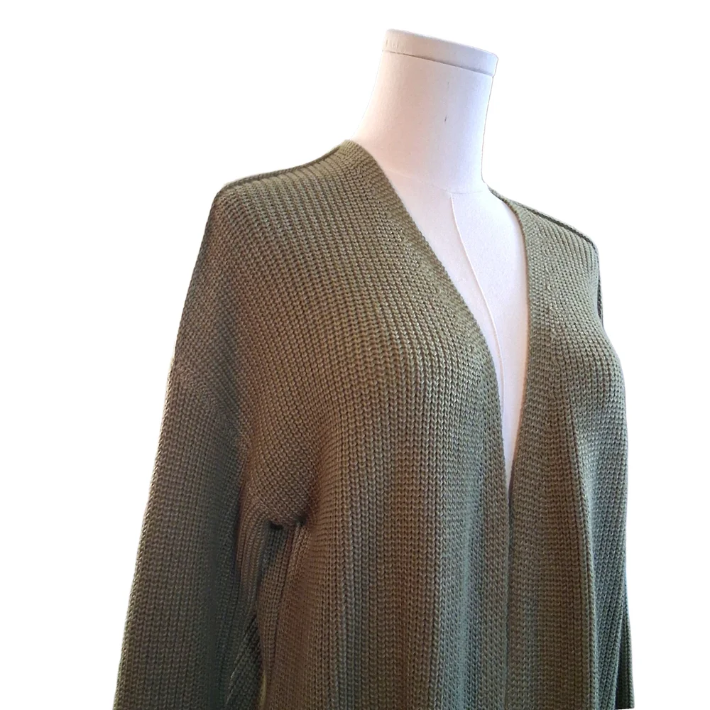 Universal Thread Cardigan Green Rib Knit Womens Size Medium